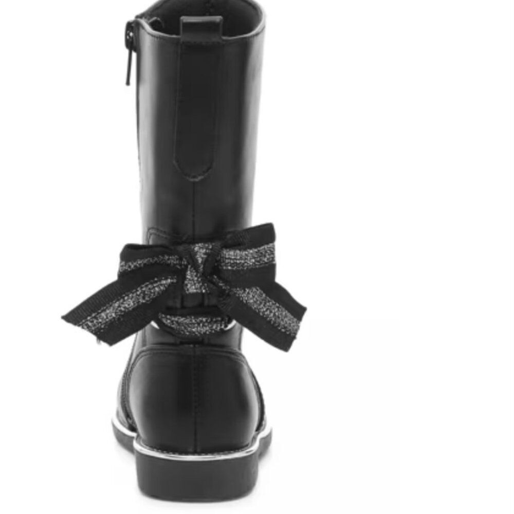 Olive & Edie “Tasha” Girls’ Boots – Black Bow Detail – Girl Size 1